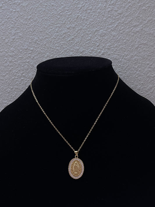 Gold Virgencita Necklace