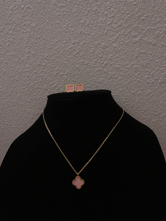 Pink 3 pc gold set