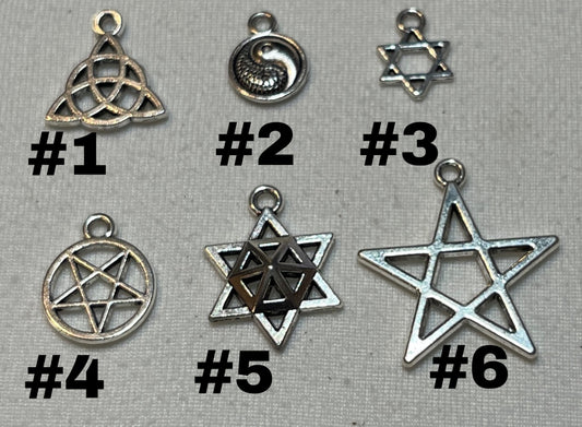 Pentagram & yin and yang charms